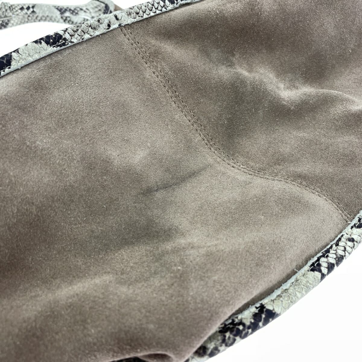 Ginza Kanematsu Tote Bag Suede Leather Brown Ladies 7