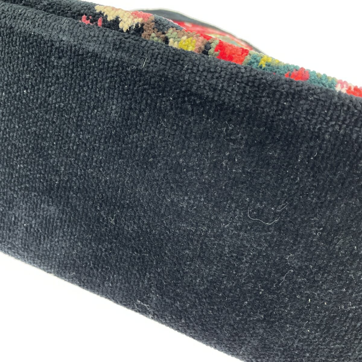 FEILER Tote Bag Chenille Weave/Rose Pattern Black Ladies 7