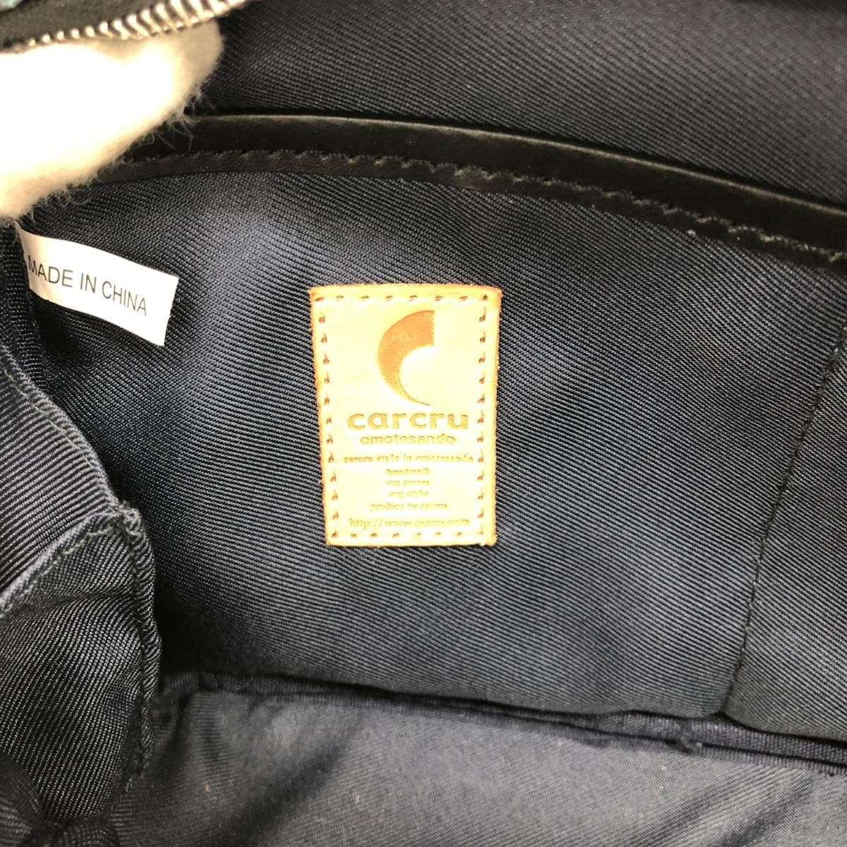 carcru Body Bag Good Condition Punching Leather Navy Men's 6