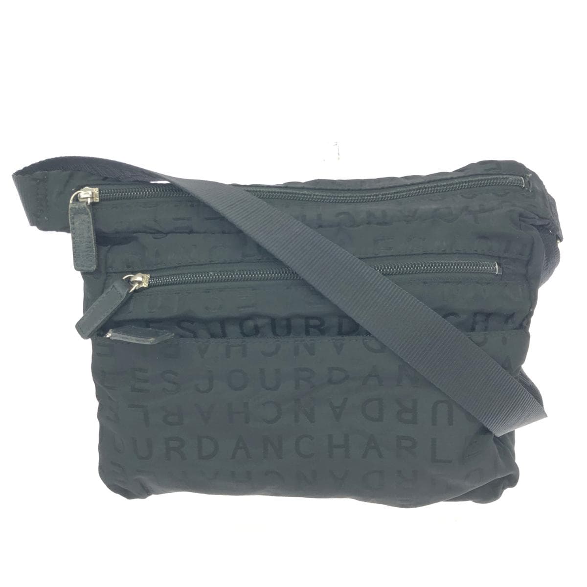 CHARLES JOURDAN Shoulder Bag Monogram/Nylon Black Ladies