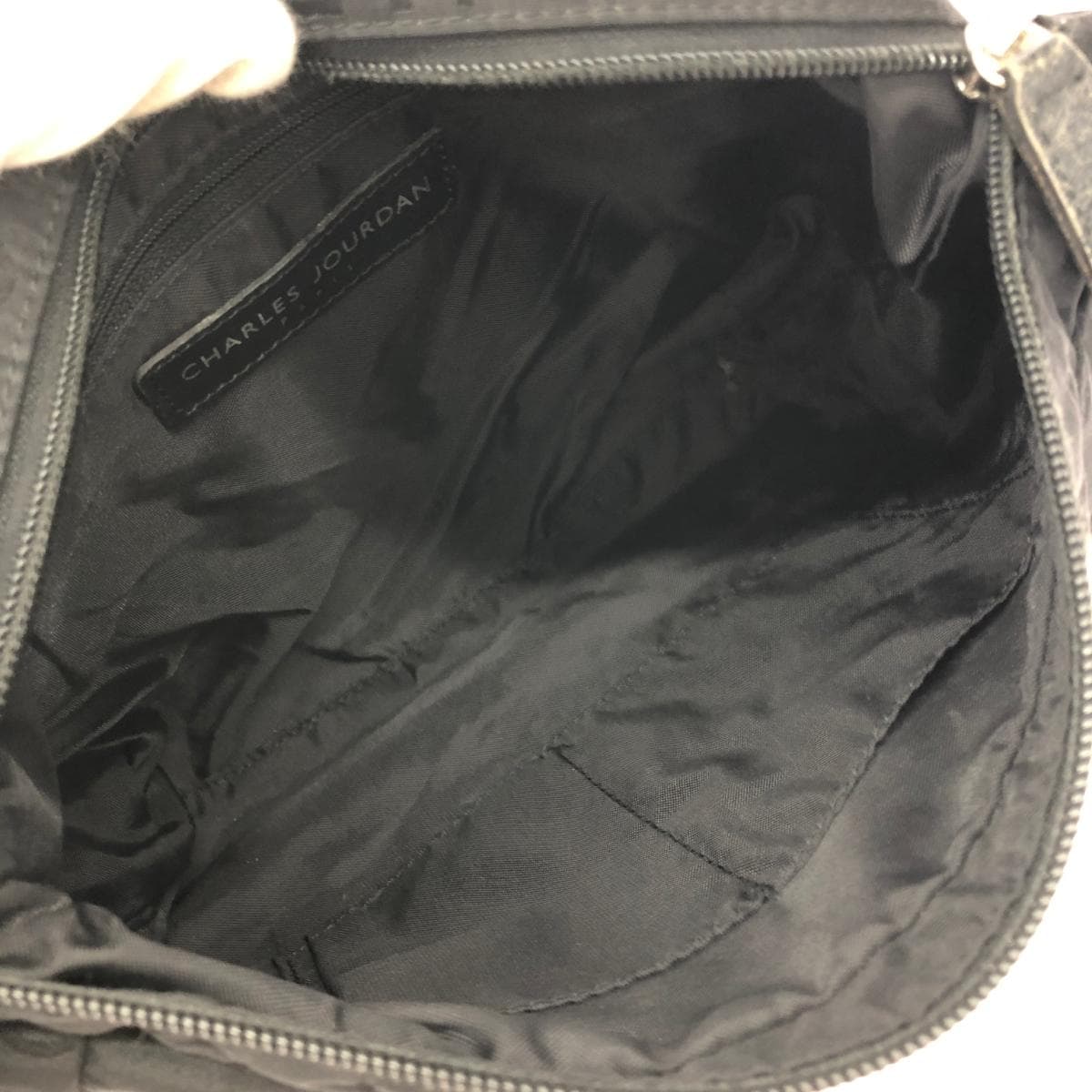 CHARLES JOURDAN Shoulder Bag Monogram/Nylon Black Ladies 5