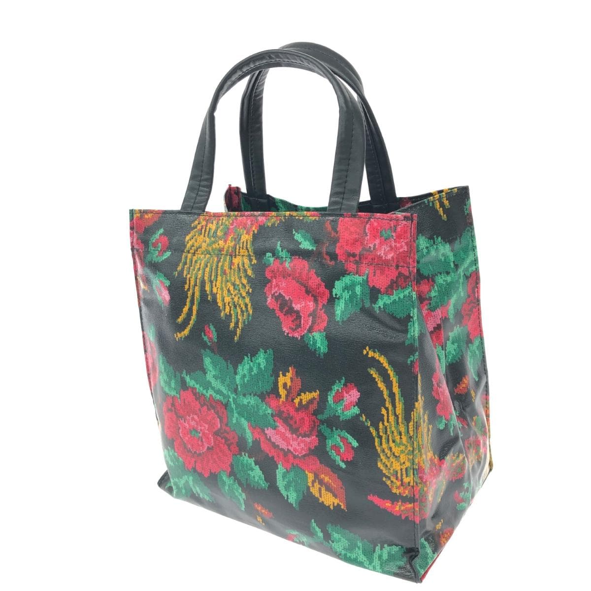 FEILER Tote Bag Good Condition Paradis/PVC Black Ladies 3