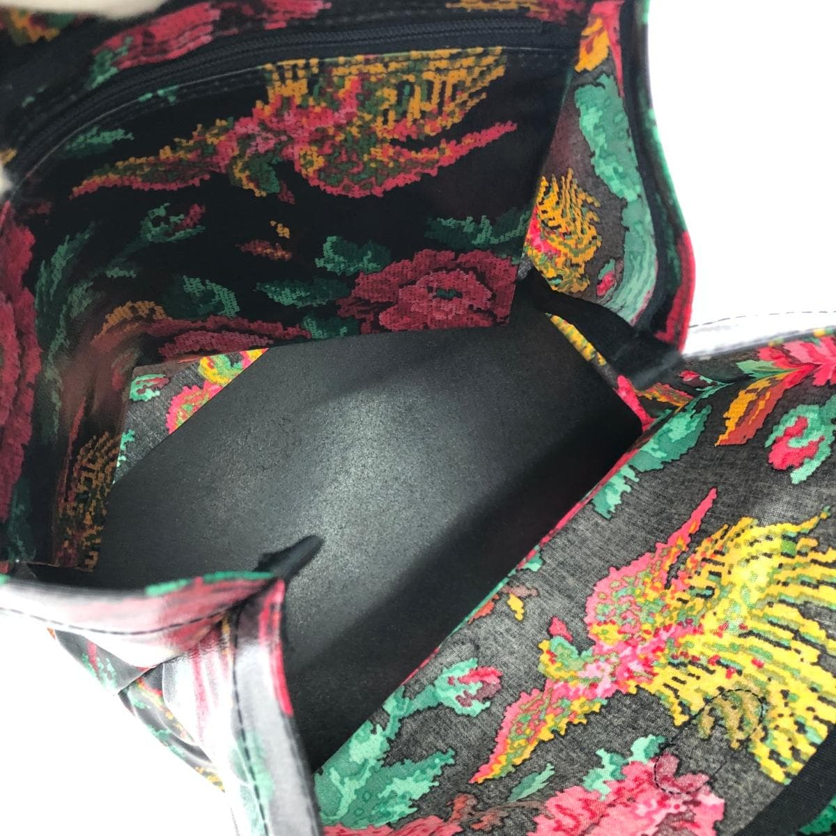 FEILER Tote Bag Good Condition Paradis/PVC Black Ladies 5