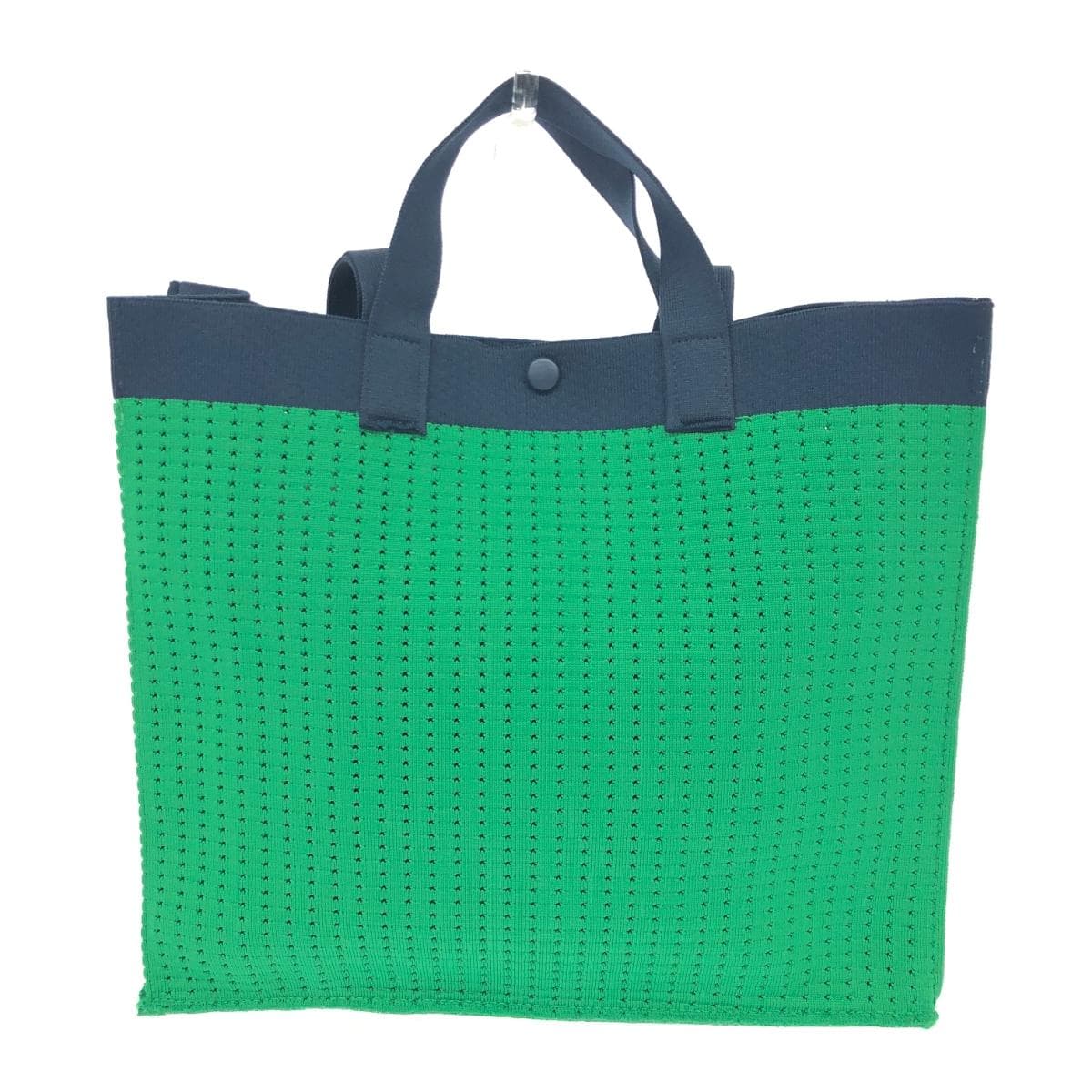 Adam et Rope` Adam et Rope Salon / 2WAY Tote Bag Good Condition Jacquard / Bicolor Navy / Green Unisex