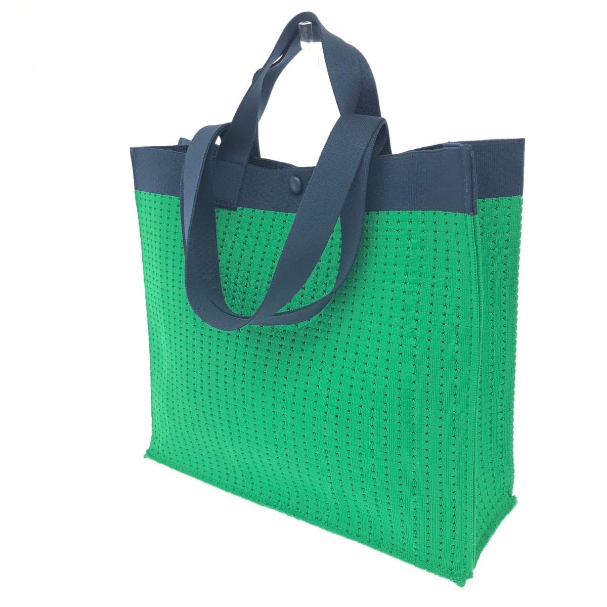 Adam et Rope` Adam et Rope Salon / 2WAY Tote Bag Good Condition Jacquard / Bicolor Navy / Green Unisex 3