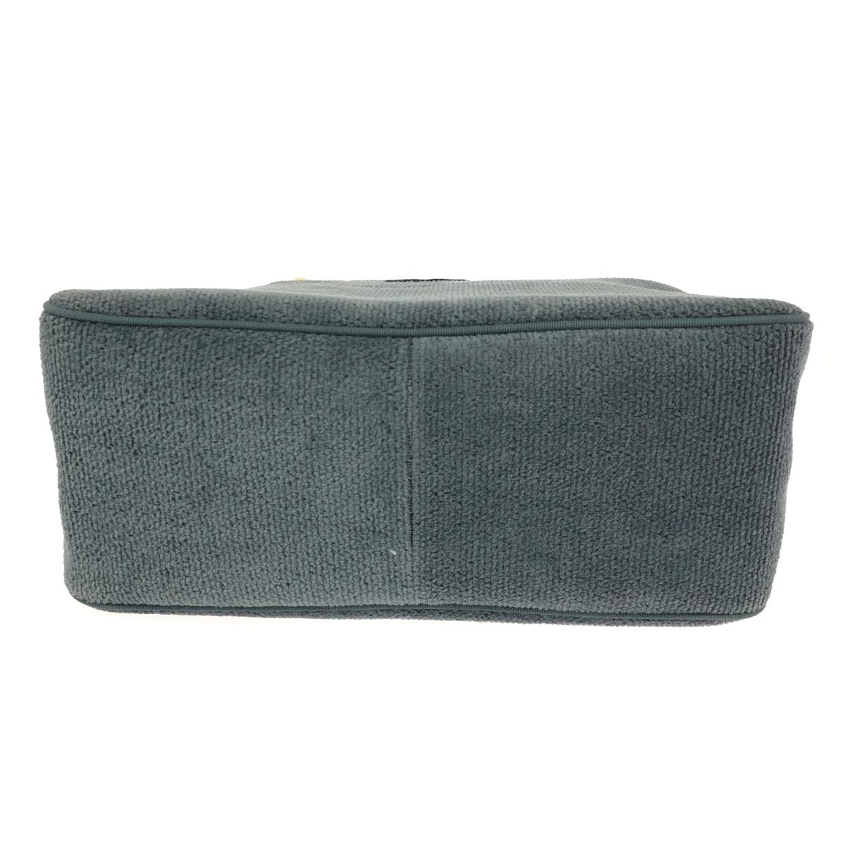 FEILER Handbag Plastic Handle / Chenille Weave Gray Women's 5