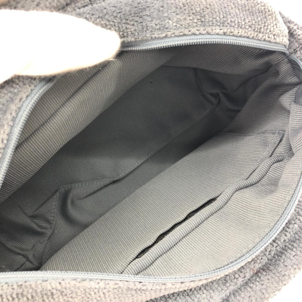 FEILER Handbag Plastic Handle / Chenille Weave Gray Women's 6