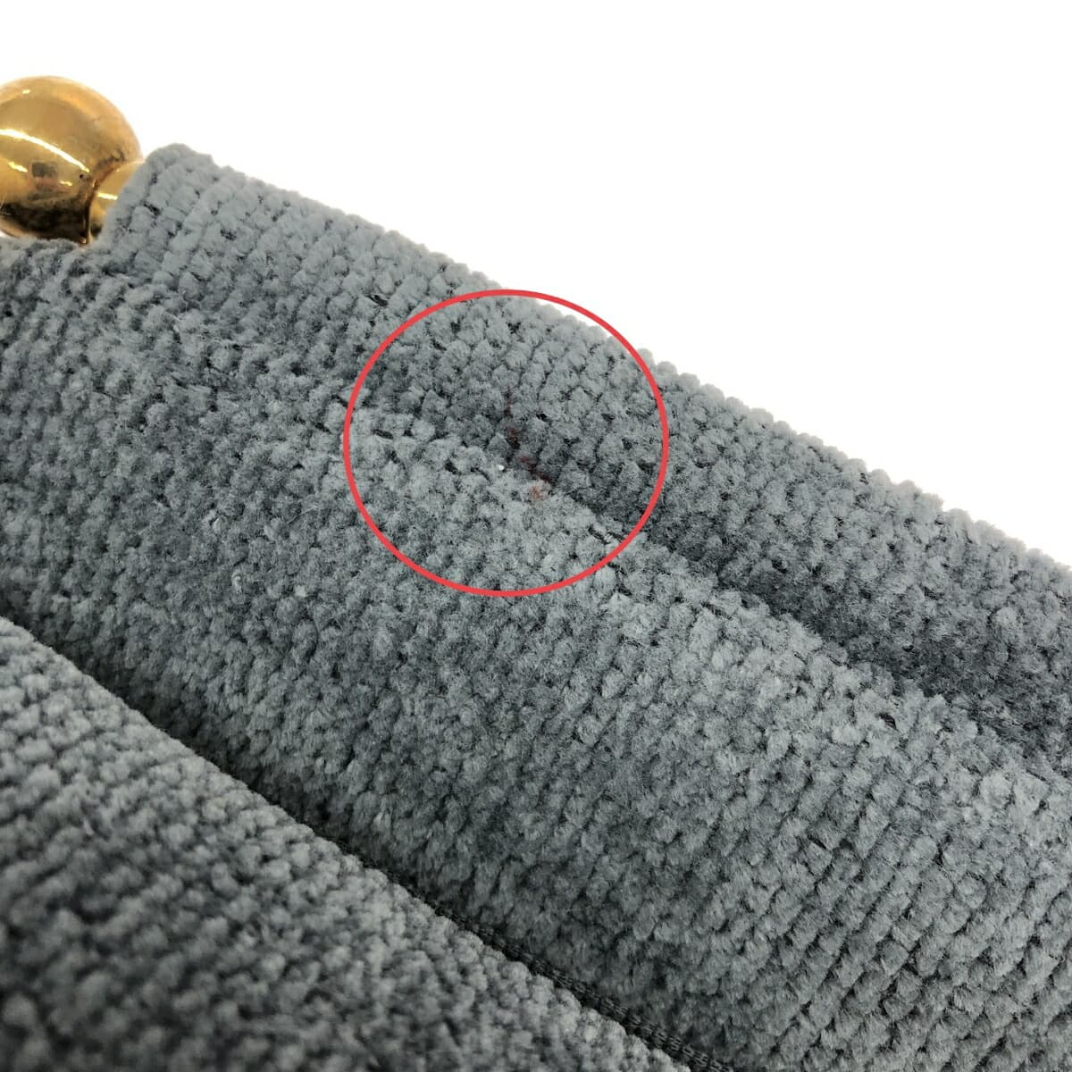 FEILER Handbag Plastic Handle / Chenille Weave Gray Women's 8