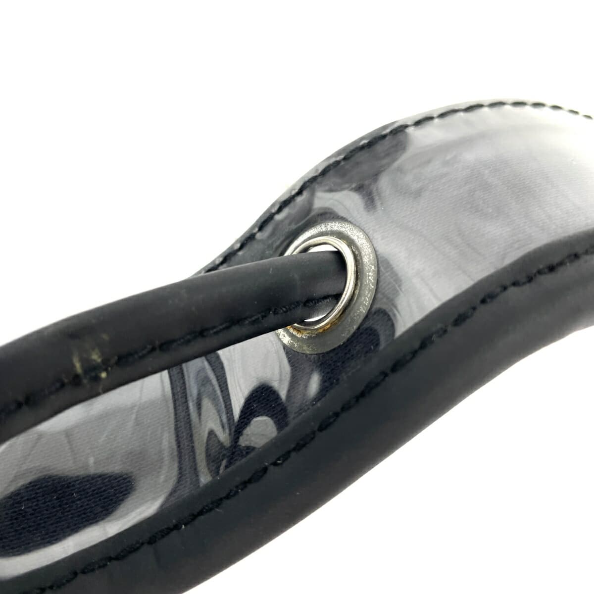 POLO SPORTS Drawstring Sling Bag Pool Bag Logo PVC Black/Clear Unisex 7