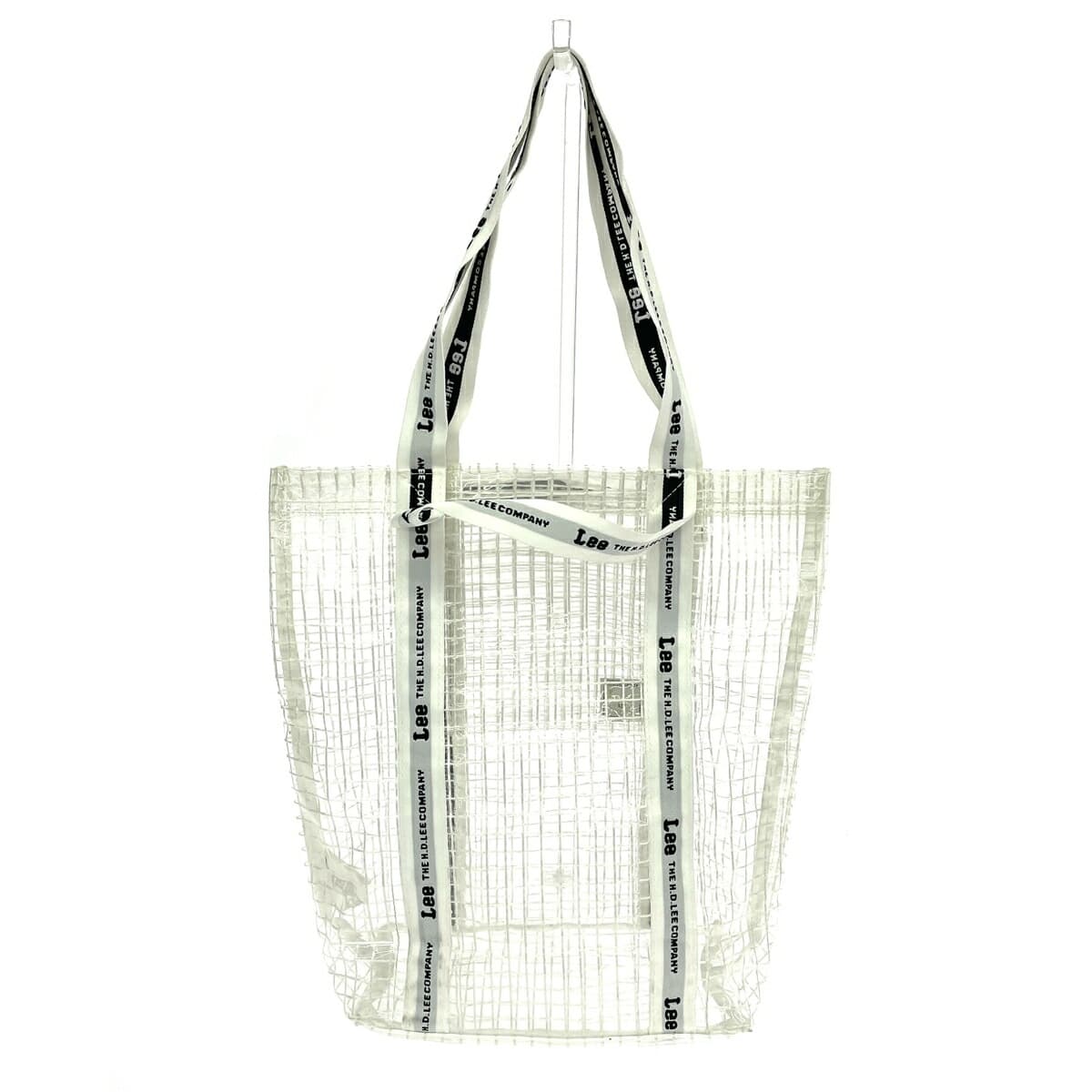 Lee 2WAY Tote Bag Logo Tape Vinyl Disco Collaboration White/Clear Ladies
