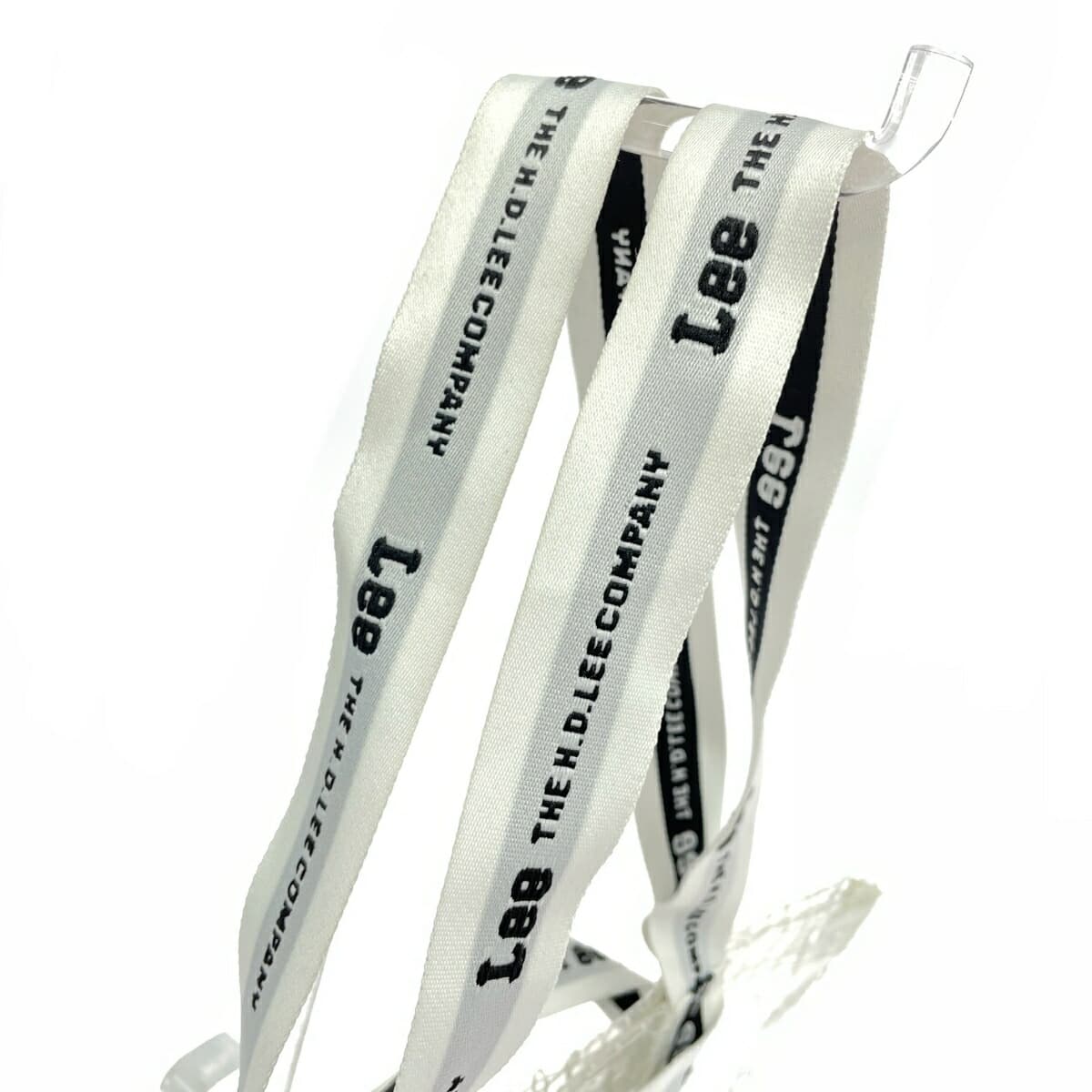 Lee 2WAY Tote Bag Logo Tape Vinyl Disco Collaboration White/Clear Ladies 4