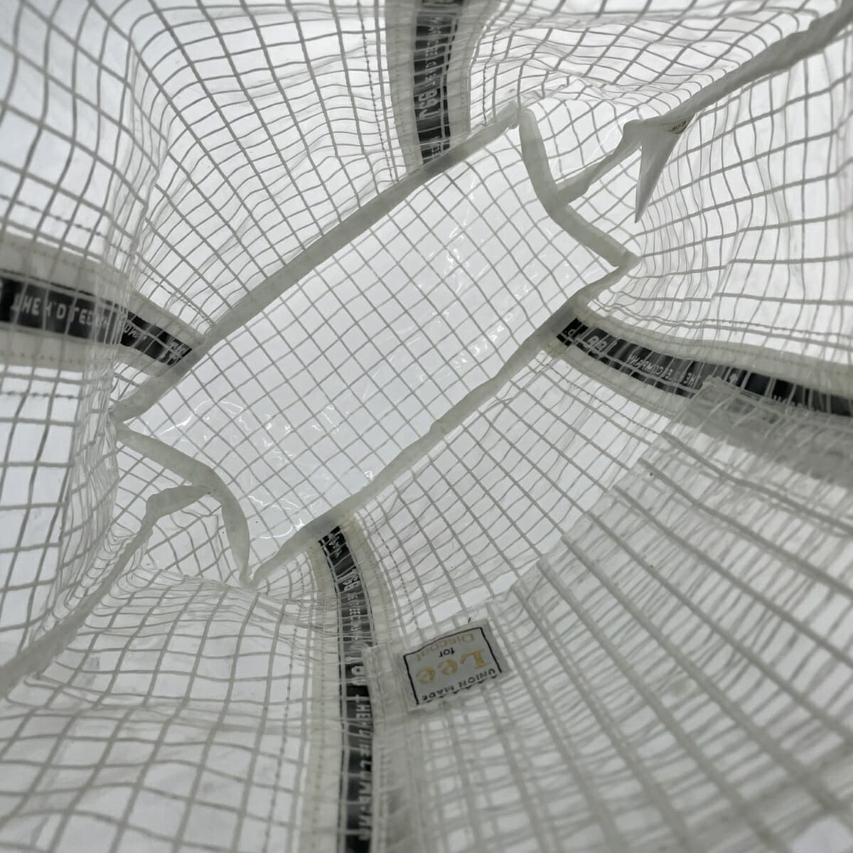 Lee 2WAY Tote Bag Logo Tape Vinyl Disco Collaboration White/Clear Ladies 6