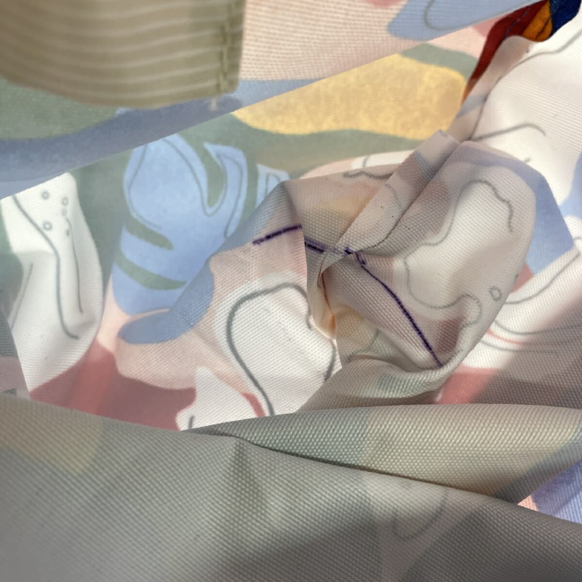 KIPLING Drawstring Tote Bag, All-over Pattern, Nylon, Multicolor, Women's 9