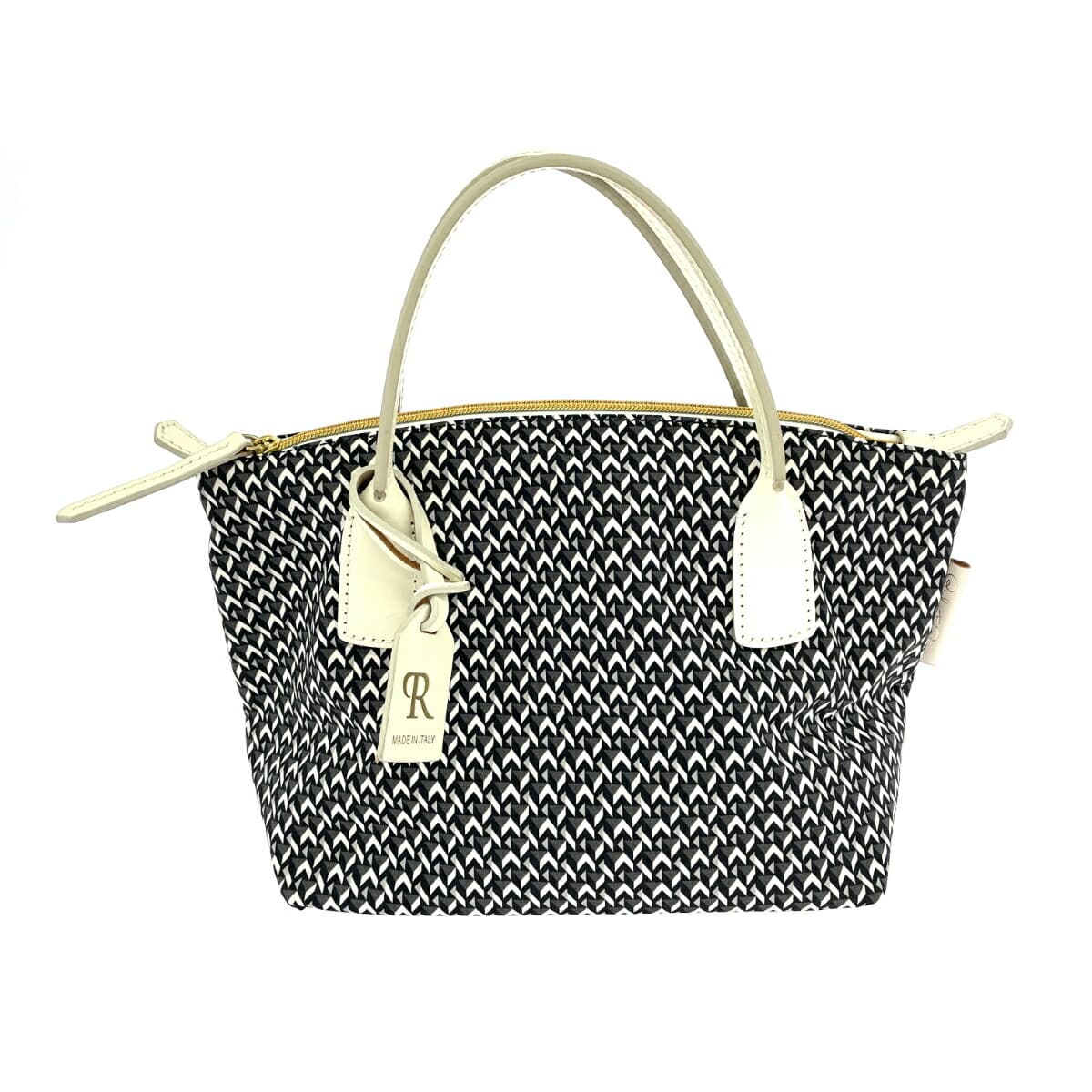 ROBERTA PIERI Mini Tote Bag Good Condition Tatami Nylon Black Ladies