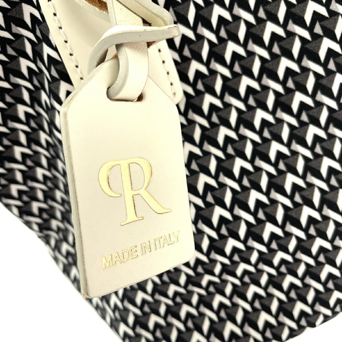 ROBERTA PIERI Mini Tote Bag Good Condition Tatami Nylon Black Ladies 6