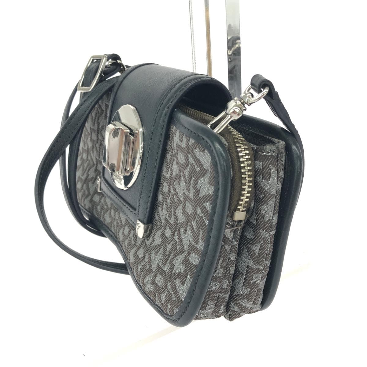 DONNAKARAN Shoulder Bag Logo Pattern/Canvas × Leather Ladies 3