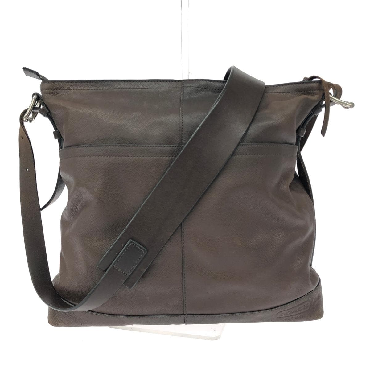 COACH Shoulder Bag   Leather    Brown Unisex