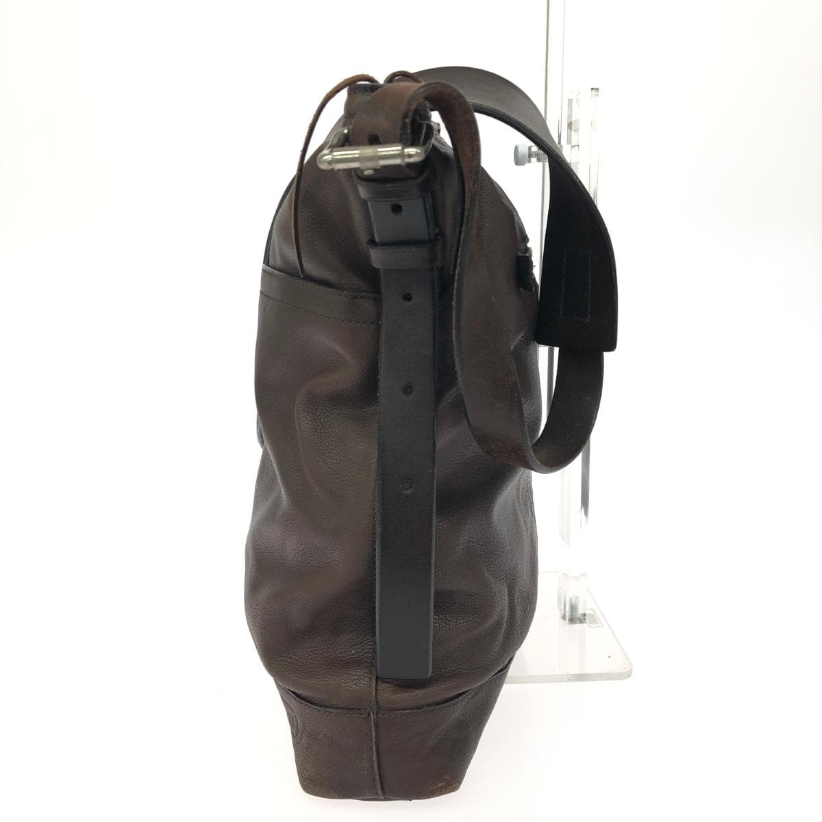 COACH Shoulder Bag Leather Brown Unisex 2