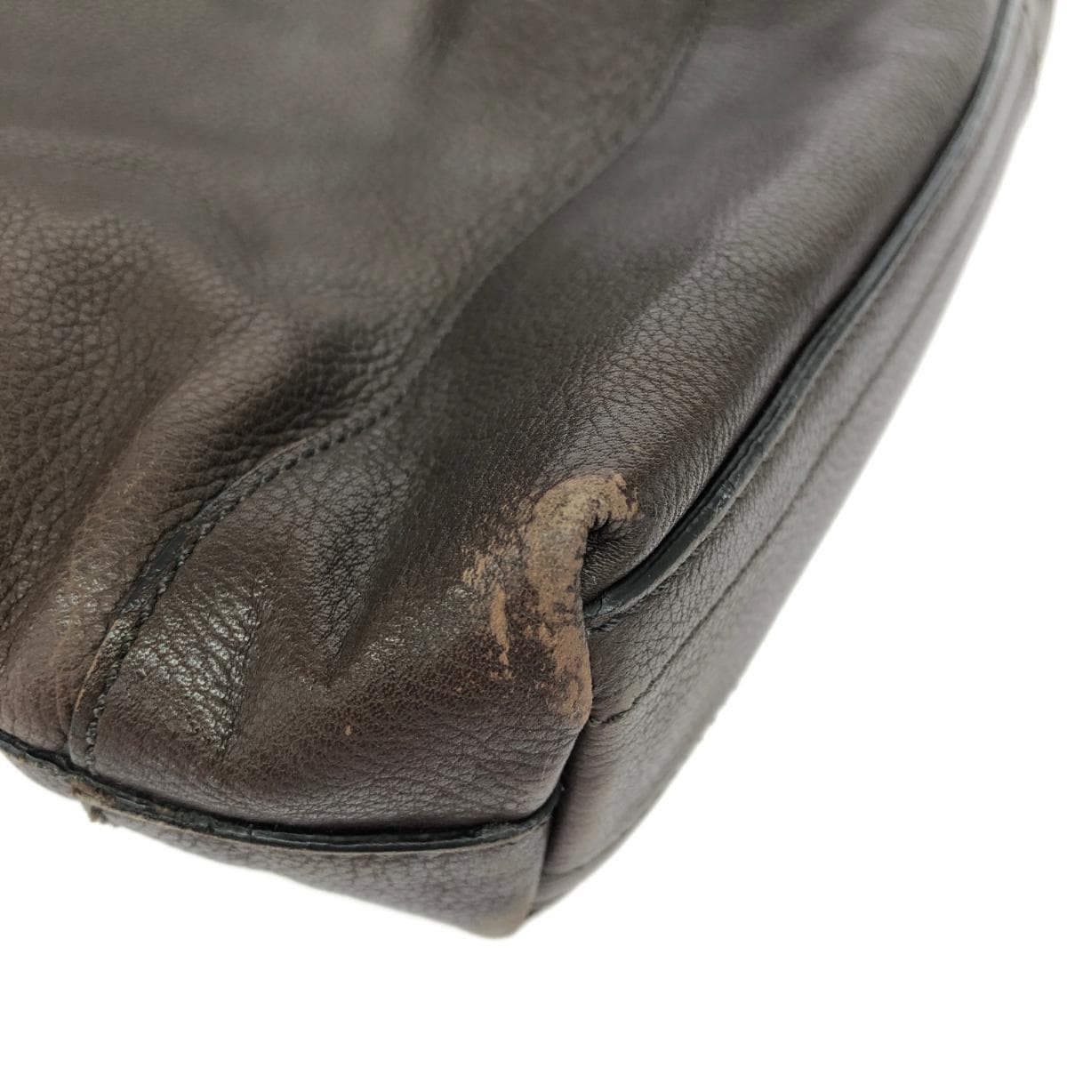 COACH Shoulder Bag Leather Brown Unisex 5