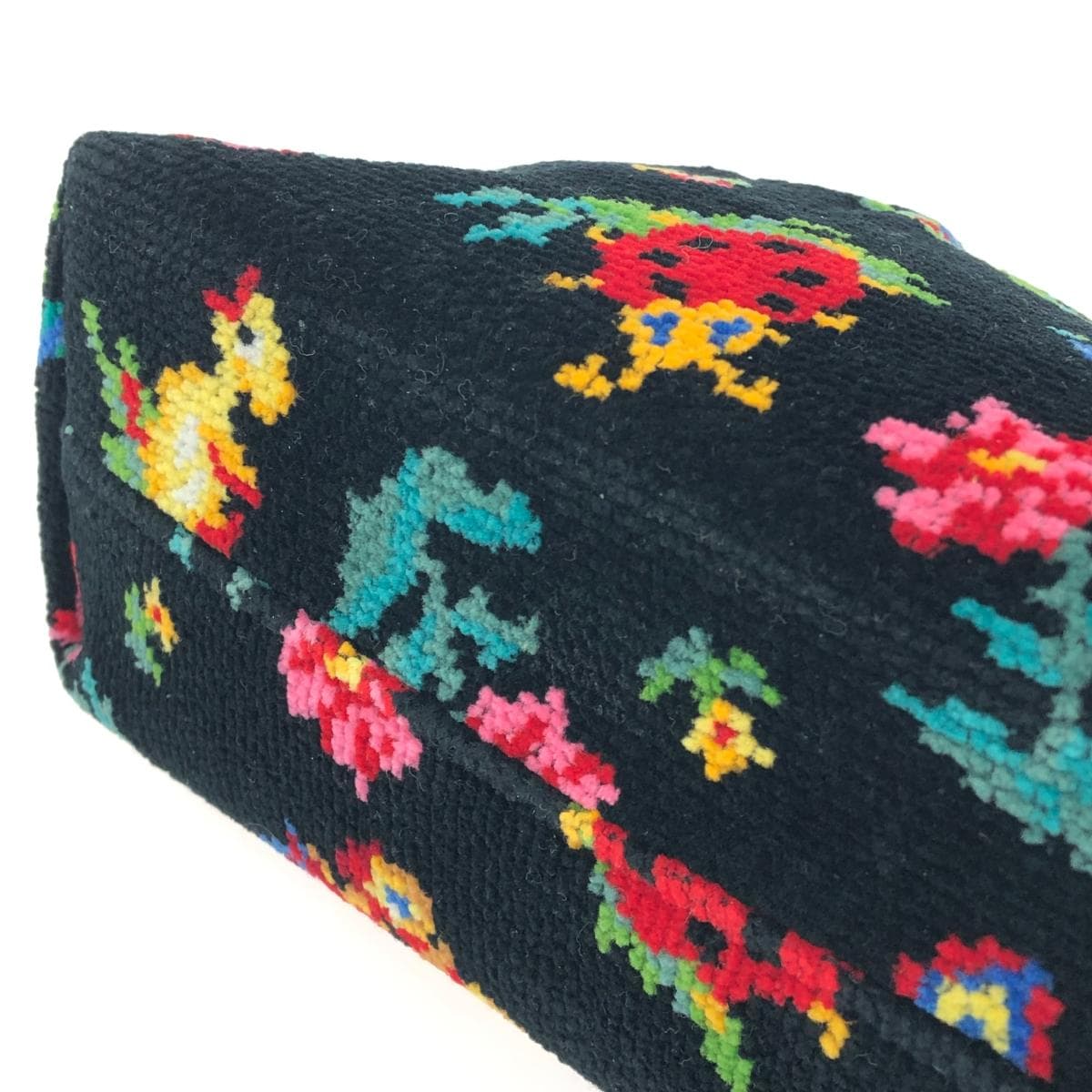 FEILER Tote Bag Good Condition Heidi/Chenille Weave Black Ladies 7