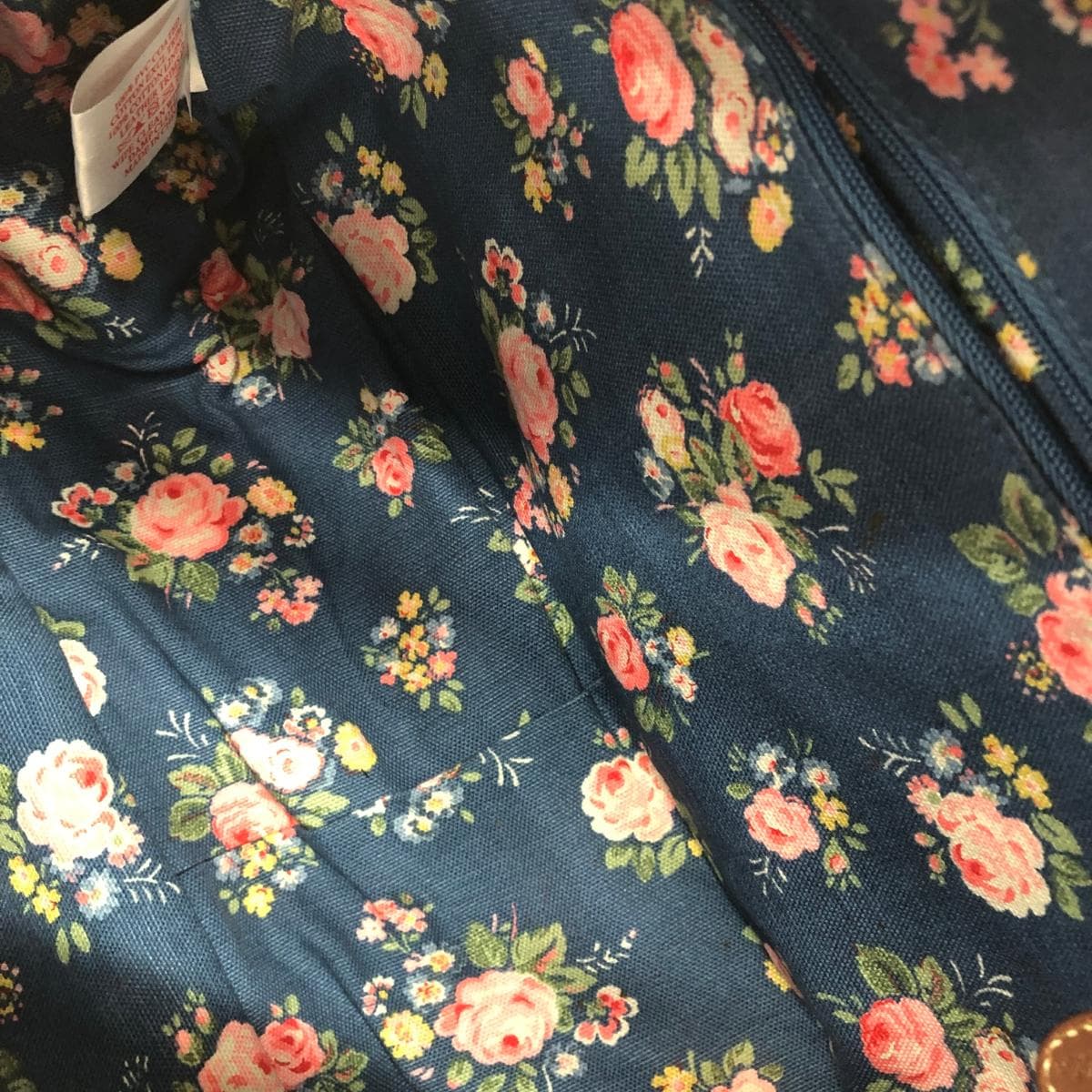 Cath Kidston Tote Bag Good Condition Floral Pattern/PVC Navy Women's 4