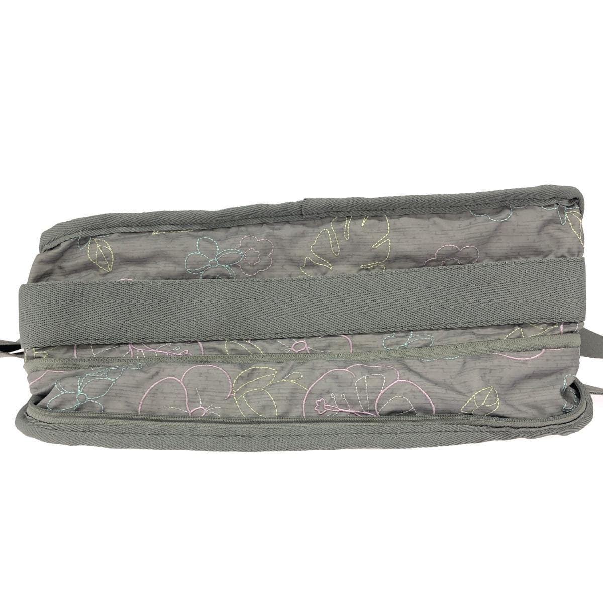 LeSportsac Shoulder Bag Floral Embroidery/Nylon Gray Ladies 7