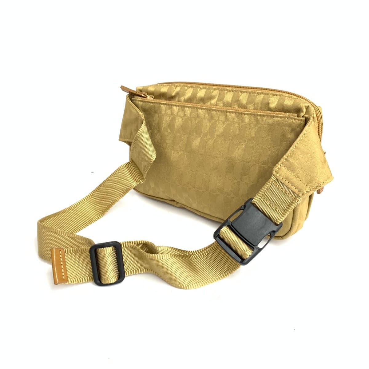 Pierre Cardin Waist Bag in Excellent Condition Monogram Nylon Gold Color for Ladies 3