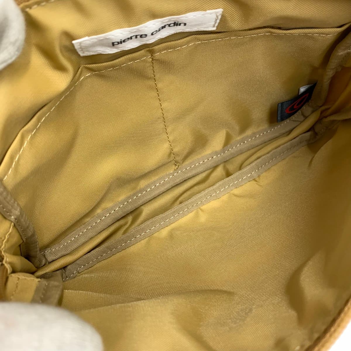 Pierre Cardin Waist Bag in Excellent Condition Monogram Nylon Gold Color for Ladies 6