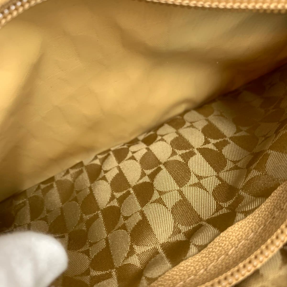 Pierre Cardin Waist Bag in Excellent Condition Monogram Nylon Gold Color for Ladies 8