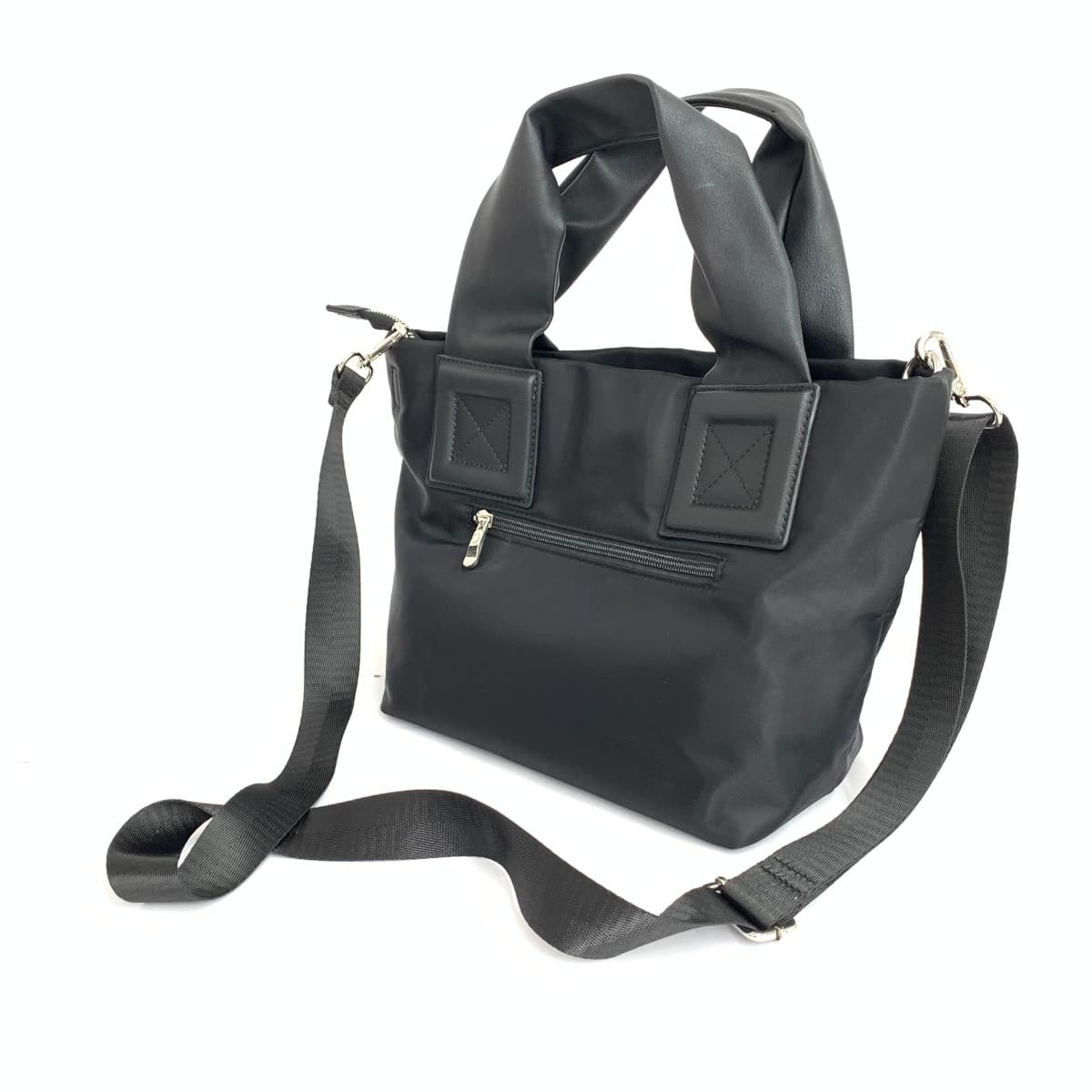 SALON de RUBAN 2WAY Tote Bag Good Condition Nylon Black Ladies 3