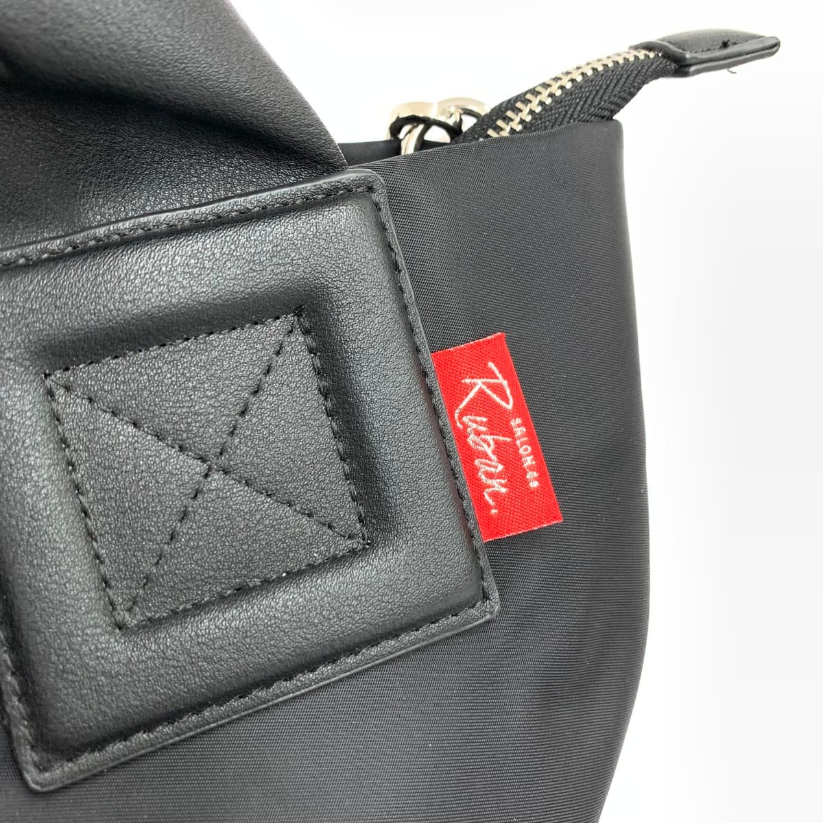 SALON de RUBAN 2WAY Tote Bag Good Condition Nylon Black Ladies 5