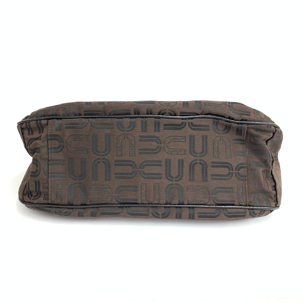 U by Ungaro shoulder bag, like new, all-over logo jacquard, brown, ladies 4