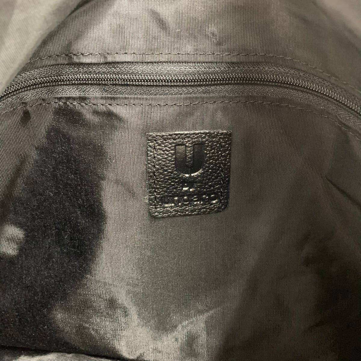 U by Ungaro shoulder bag, like new, all-over logo jacquard, brown, ladies 7