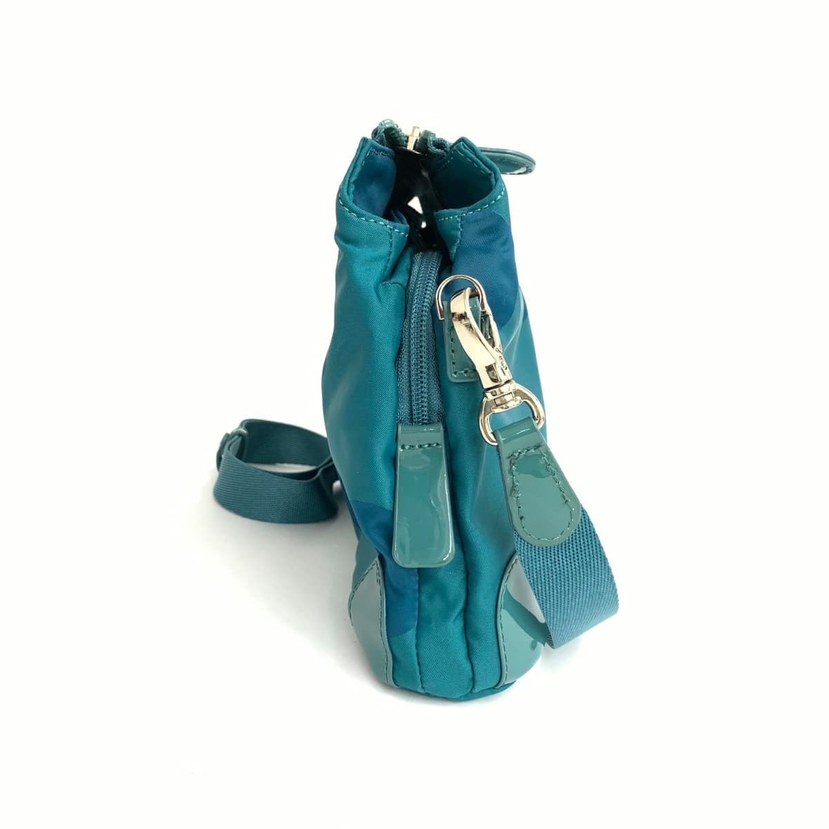 Y'saccs Izak Mini Shoulder Bag Dot Pattern Nylon Blue Women's 2