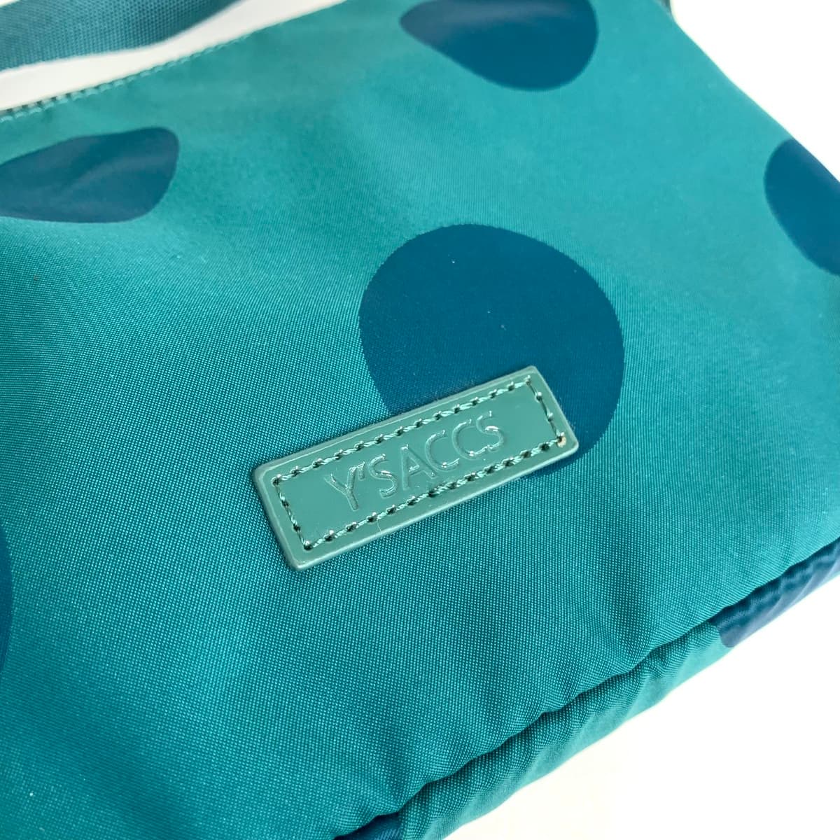 Y'saccs Izak Mini Shoulder Bag Dot Pattern Nylon Blue Women's 5