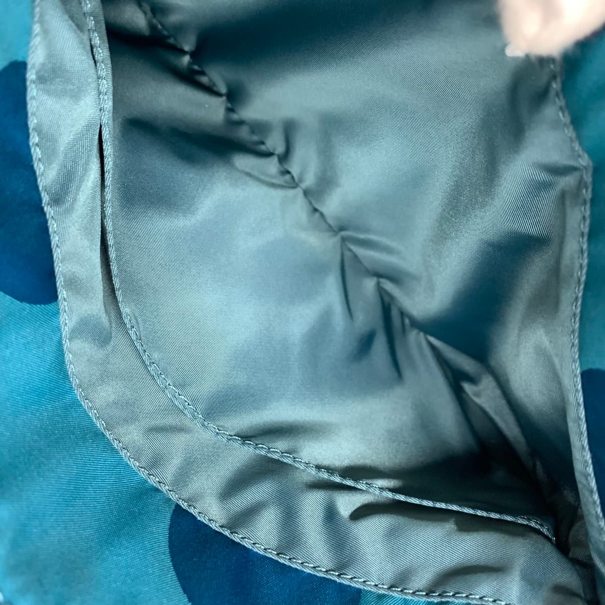 Y'saccs Izak Mini Shoulder Bag Dot Pattern Nylon Blue Women's 8