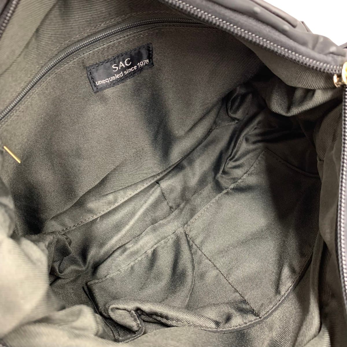 Sac Multiway Shoulder Bag Like New Dot Pattern Nylon Black Women's 6