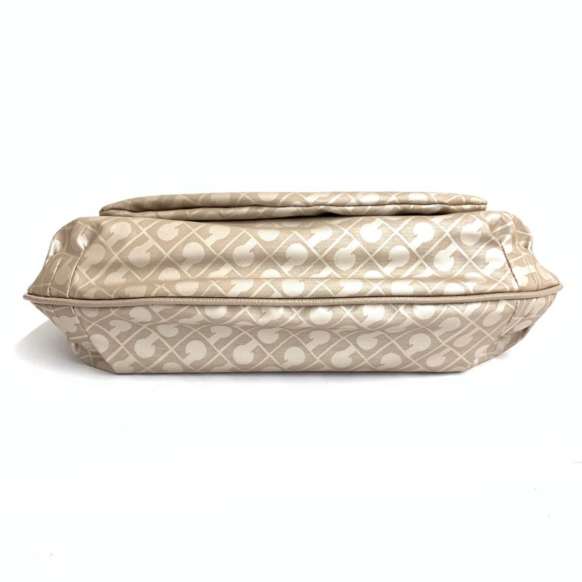 GHERARDINI Mini Shoulder Bag Good Condition Soft Nylon Beige Ladies 4