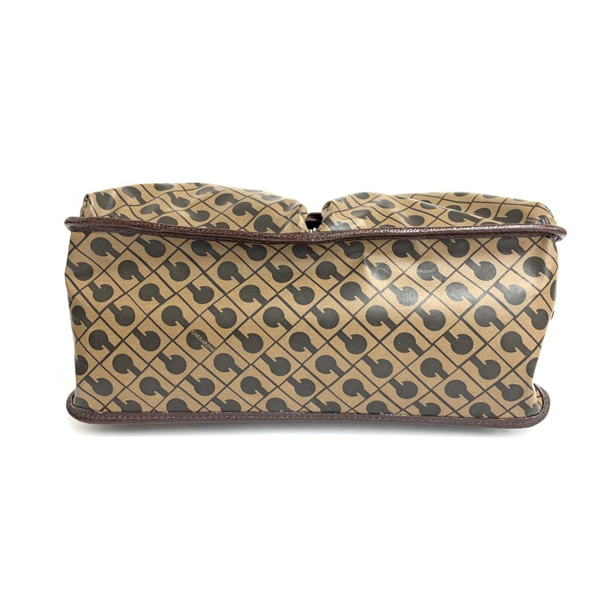 GHERARDINI Tote Bag Good Condition Soft Nylon Brown Ladies 5