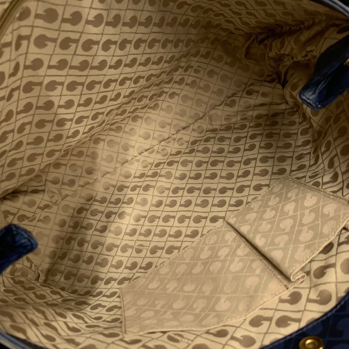 GHERARDINI Tote Bag Unused Soft Nylon Navy Ladies 5