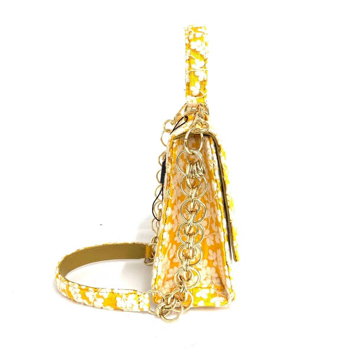 TANGO 2WAY Handbag Unused Item Chain Flower Embroidery Jacquard Yellow Ladies 2