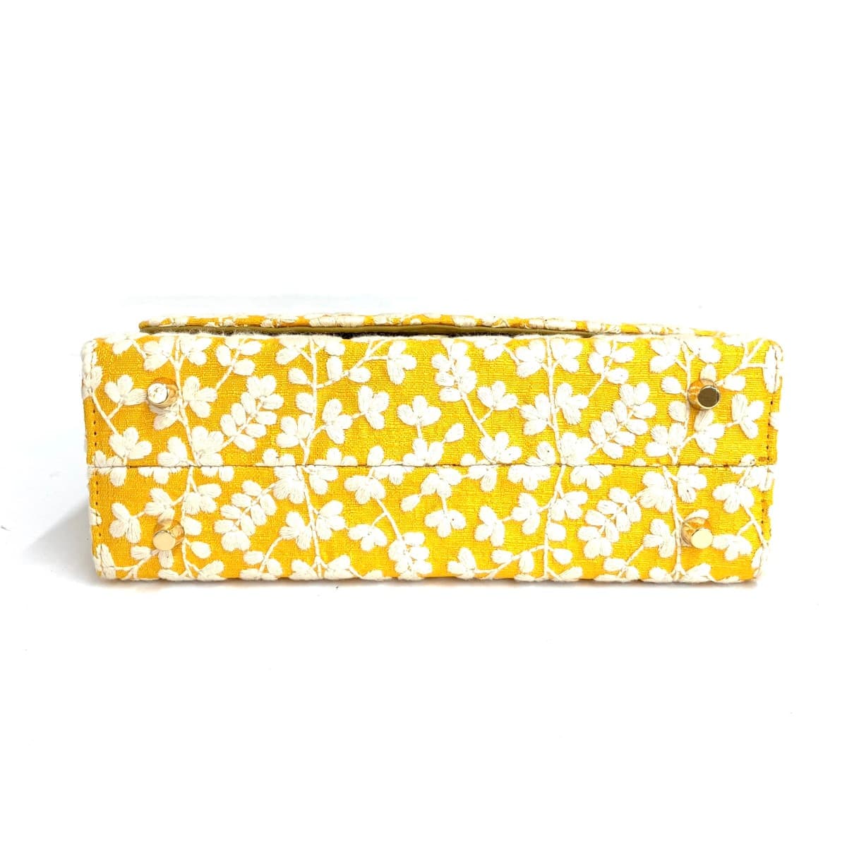 TANGO 2WAY Handbag Unused Item Chain Flower Embroidery Jacquard Yellow Ladies 5