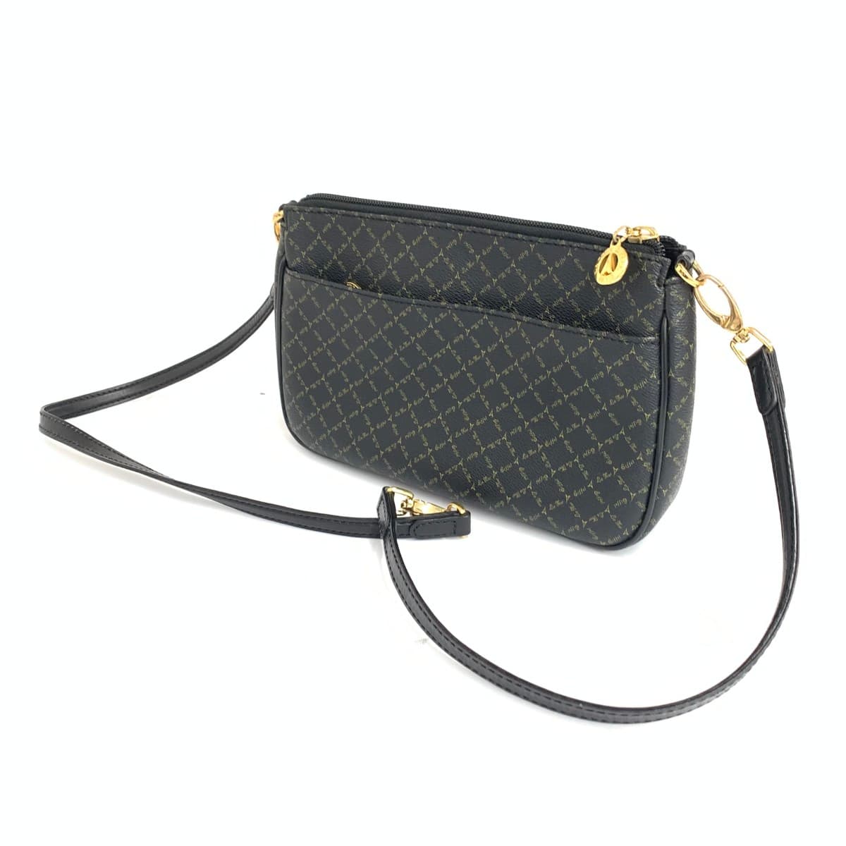 LA TOUR EIFFEL Shoulder Bag Total Logo PVC Black Ladies 3