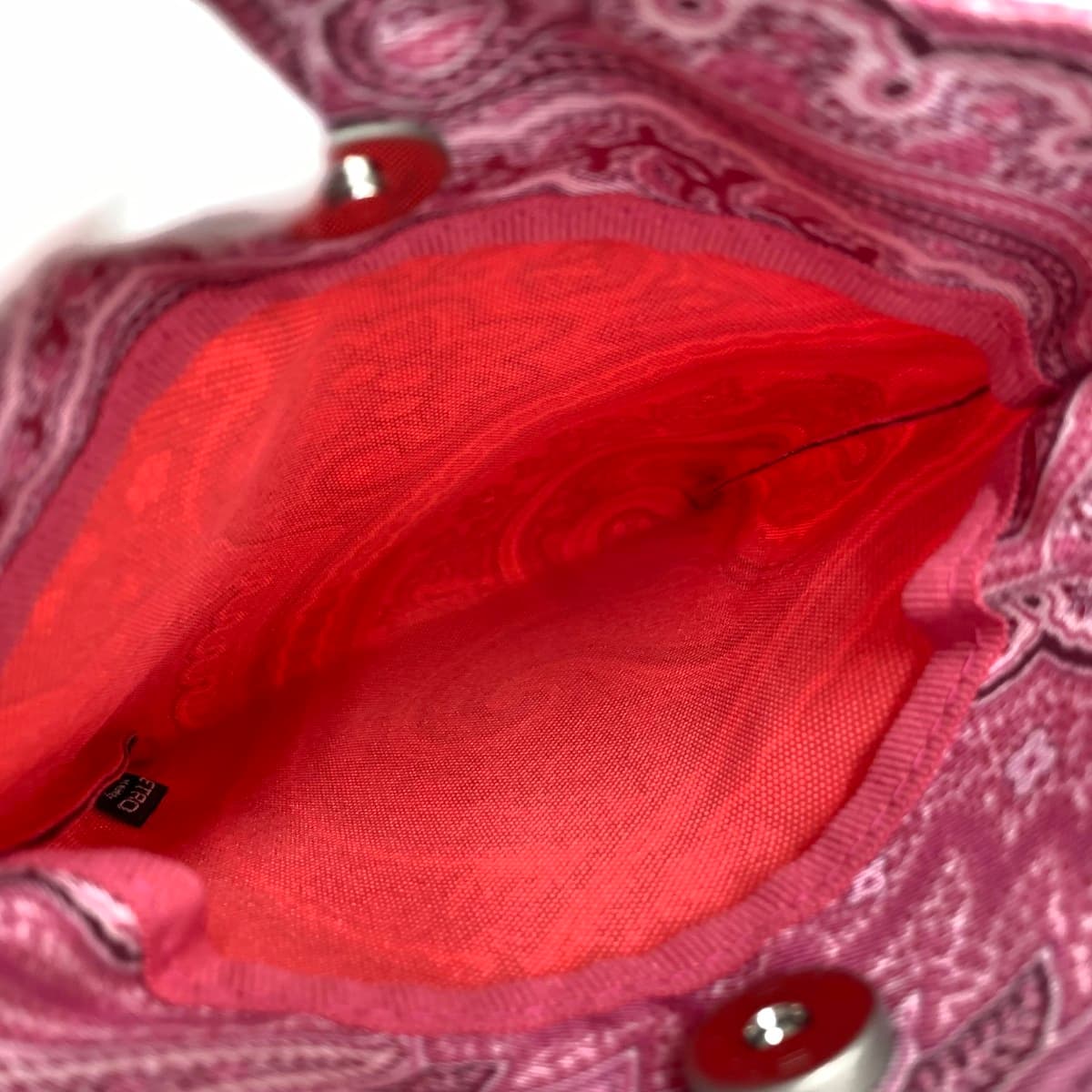 ETRO Etro Mini Shoulder Bag Unused Item Paisley Polyester Pink Ladies 6