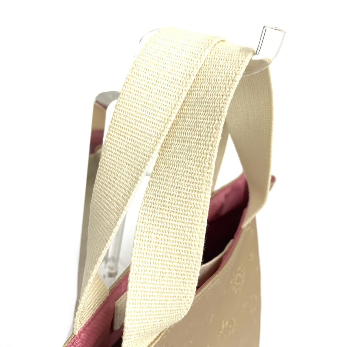 FEILER Tote Bag in Excellent Condition, Embossed Processing, Heidi PVC, Gold Color, Ladies 4