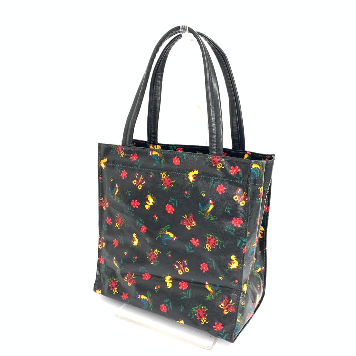 FEILER Mini Tote Bag Good Condition Heidi PVC Black Ladies 3