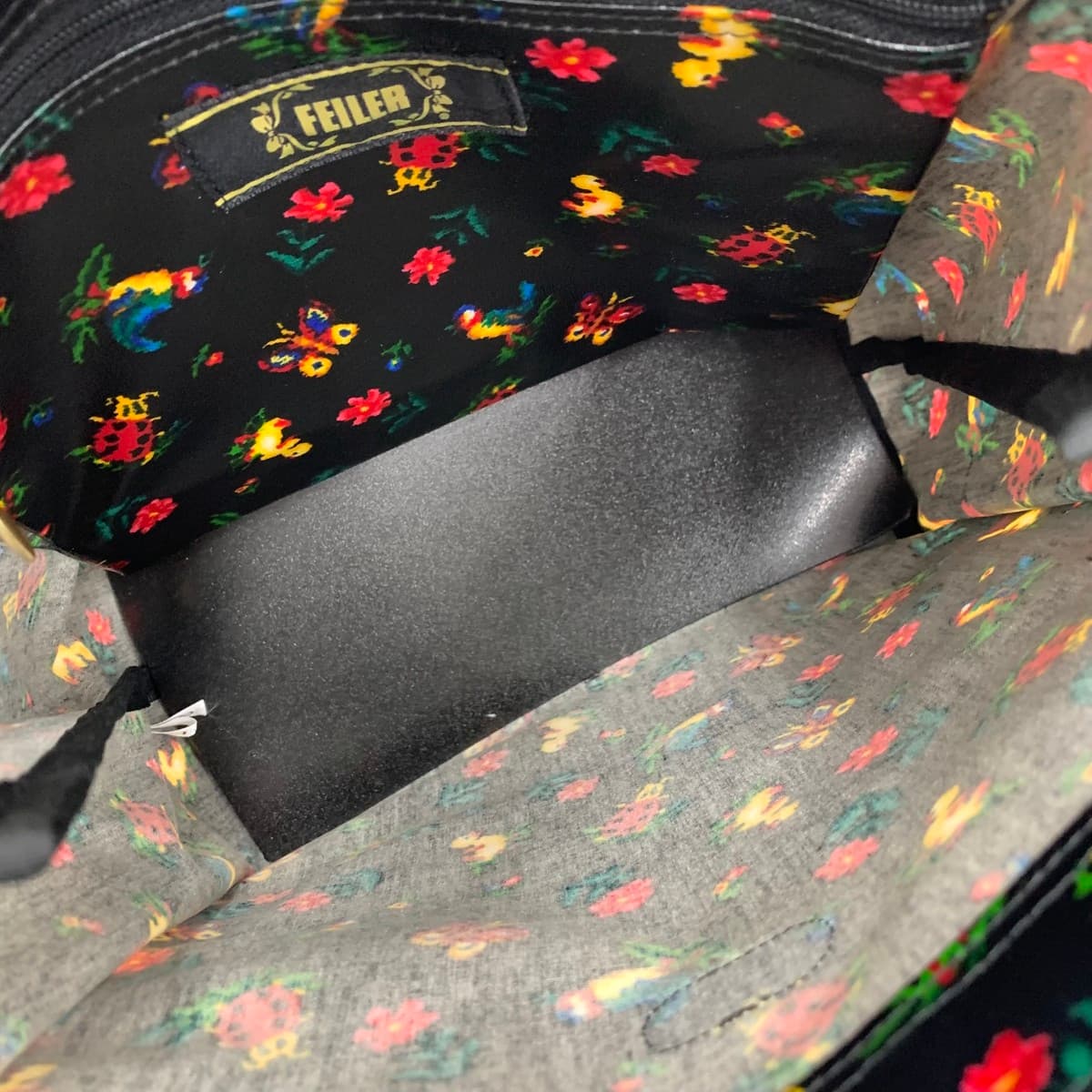 FEILER Mini Tote Bag Good Condition Heidi PVC Black Ladies 7