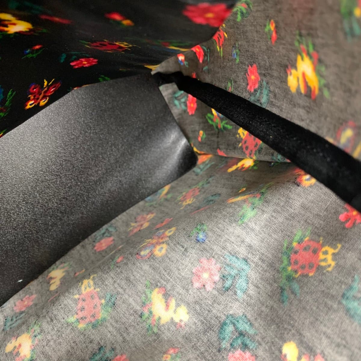 FEILER Mini Tote Bag Good Condition Heidi PVC Black Ladies 8