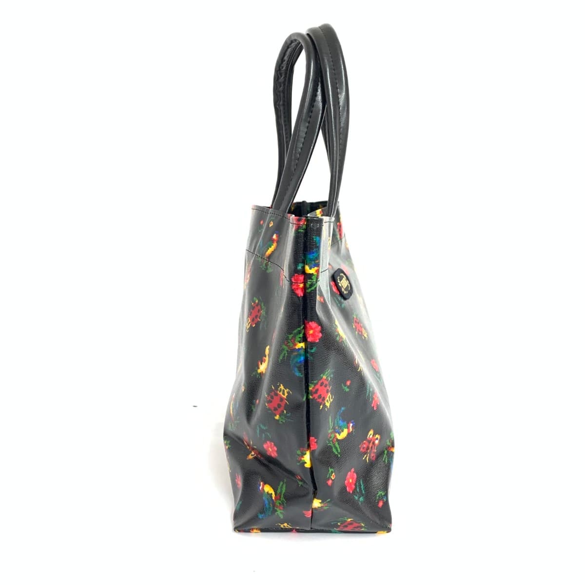 FEILER Mini Tote Bag Good Condition Heidi PVC Black Ladies 2