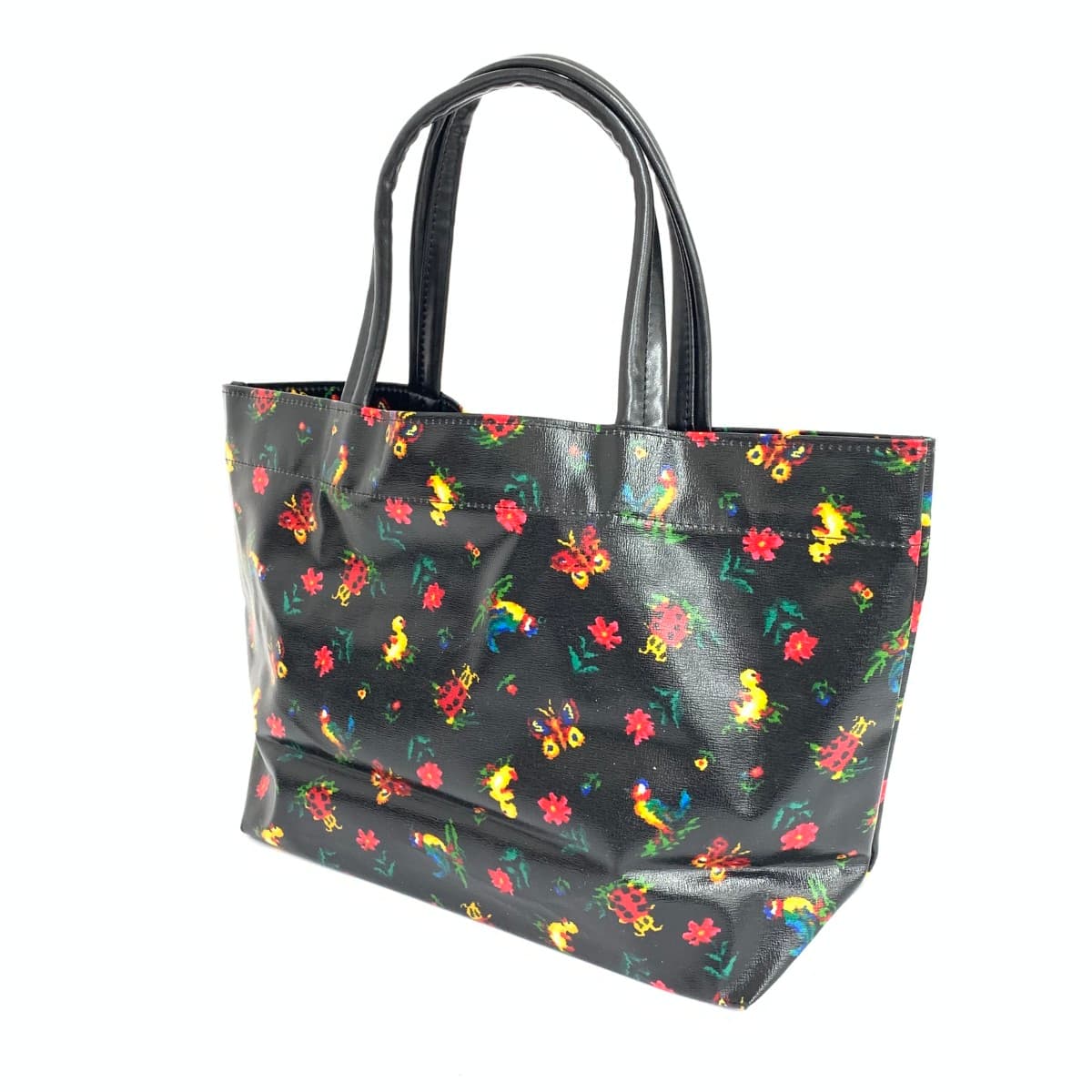 FEILER Mini Tote Bag Good Condition Heidi PVC Black Ladies 3